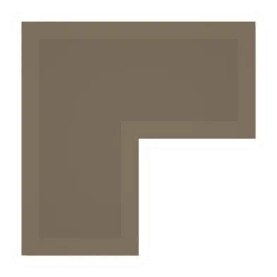 Unturned L-Shaped Brick Roof barricade icon