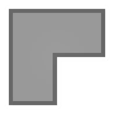 Unturned L-Shaped Glass Roof barricade icon