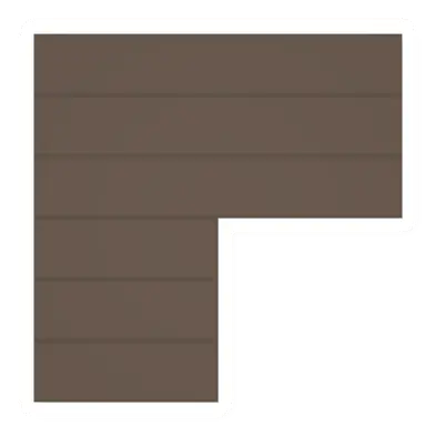 Unturned L-Shaped Wooden Roof barricade icon
