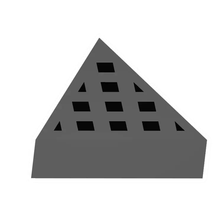 Unturned Grate Triangular Roof barricade icon