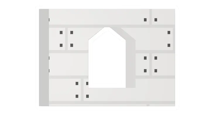 Unturned Birch Curved Window barricade icon