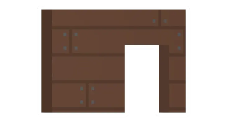 Unturned Pine Doorway (Side) barricade icon