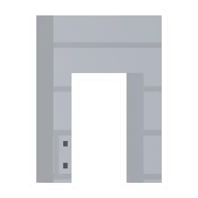 Unturned Poplar Half Doorway barricade icon