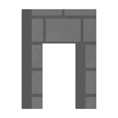 Unturned Stone Half Doorway barricade icon