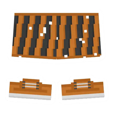 Unturned Worn Orange & Black Skirt icon