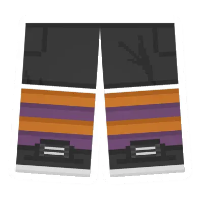Unturned Black Sawed-Off Shorts (Orange & Purple) item icon