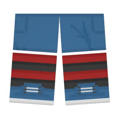 Unturned Blue Sawed-Off Shorts (Red & Black) item icon