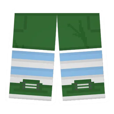 Unturned Green Sawed-Off Shorts (Light Blue & White) item icon