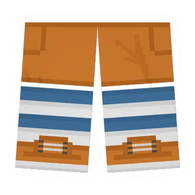 Unturned Orange Sawed-Off Shorts (Blue & White) item icon