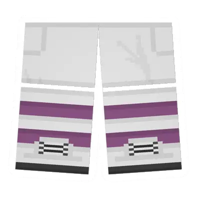 Unturned White Sawed-Off Shorts (White & Pink) icon
