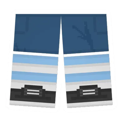 Unturned Jean Sawed-Off Shorts (Light Blue & White) item icon