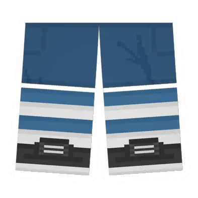 Unturned Jean Sawed-Off Shorts (Blue & White) item icon