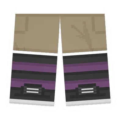 Unturned Khaki Sawed-Off Shorts (Purple & Black) item icon