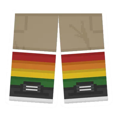 Unturned Khaki Sawed-Off Shorts (Rainbow) clothing icon
