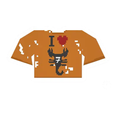 Unturned Worn Orange Scorpion-7 Tee clothing icon