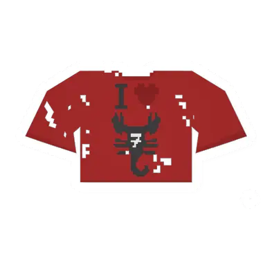 Unturned Worn Red Scorpion-7 Tee item icon