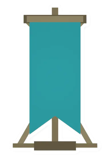 Unturned Cyan Claim Banner barricade icon