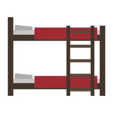 Unturned Red Bunk Bed barricade icon
