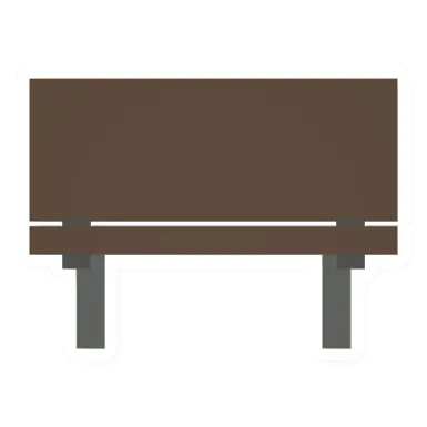 Unturned Pine Park Bench barricade icon