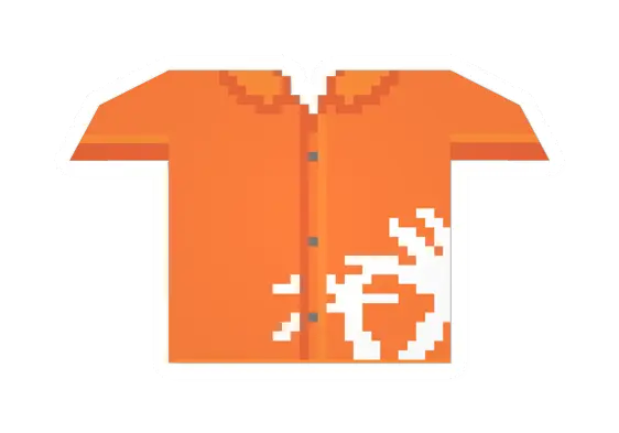 Unturned Orange Buttoned Shirt clothing icon