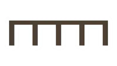 Unturned Wooden Center Railing barricade icon