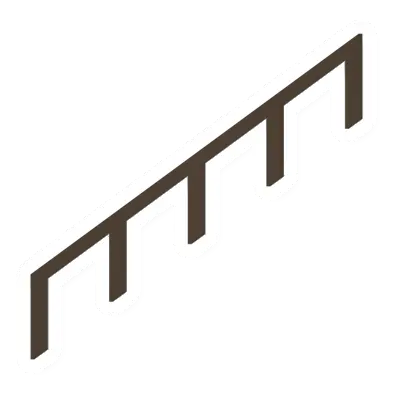 Unturned Wooden Ramp Railing barricade icon