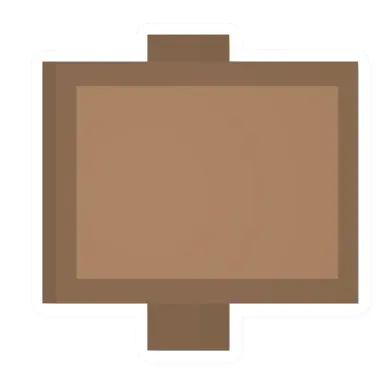 Unturned Small Wood Sign barricade icon