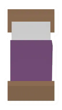 Unturned Purple Wood Bed barricade icon