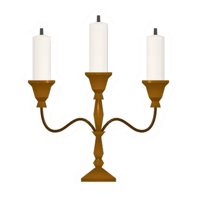 Unturned Triple Candle Stand (Brass) icon