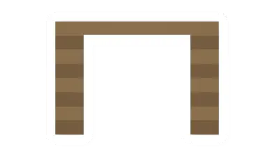Unturned Pine Log Garage Doorway barricade icon