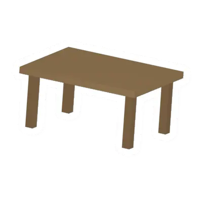Unturned Pine Rectangular Table barricade icon