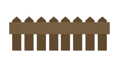 Unturned Pine Plank Railing barricade icon