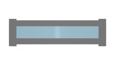 Unturned Reinforced Railing w/ One Way Glass barricade icon