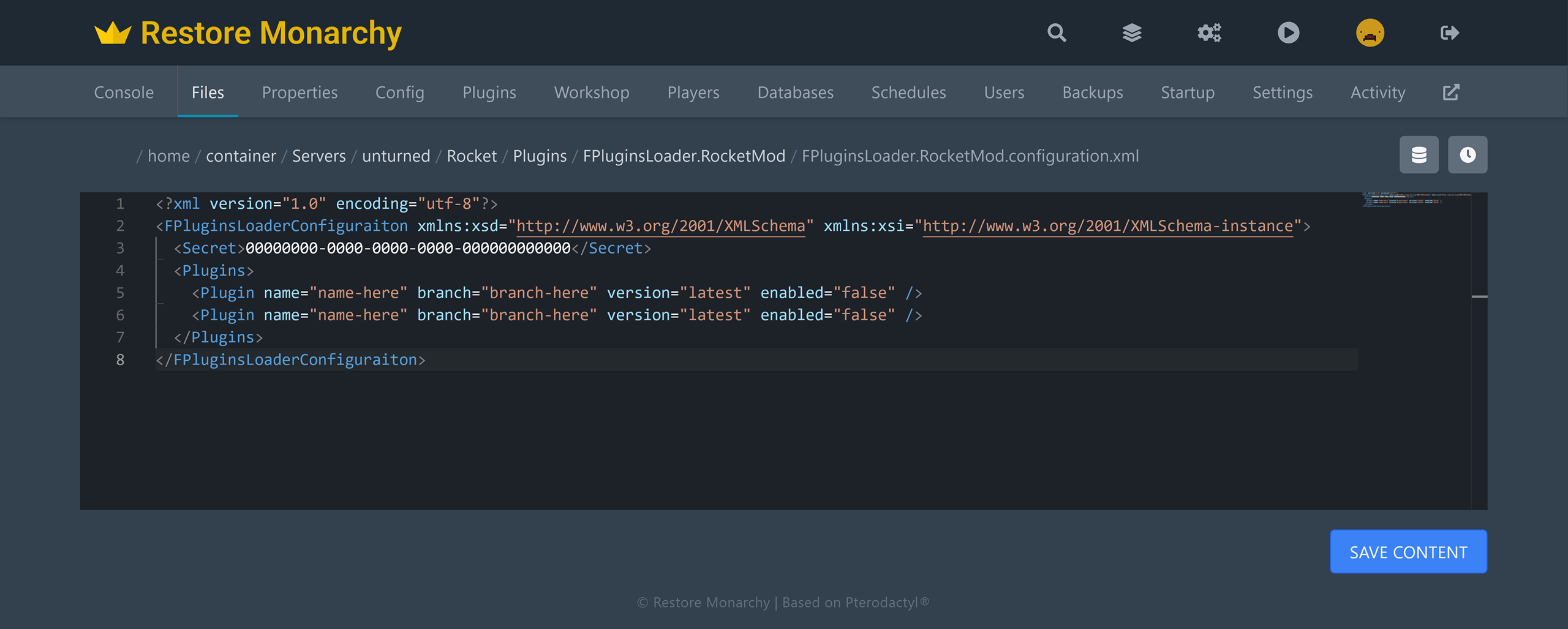fplugins loader configuration