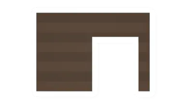 Offset Wooden Doorway