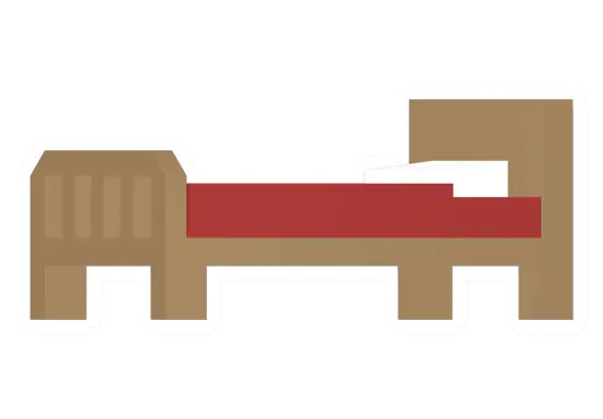 Unturned Red Exquisite Bed barricade icon