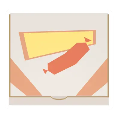 Sausage Pizza Box