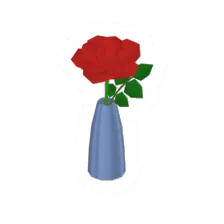 Red Flower Vase