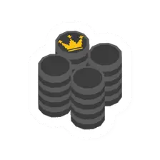 Piled Checkers Black Pieces