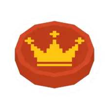 Checkers Red King Piece