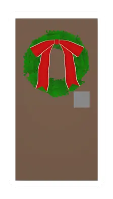 Maple Door with Wreath (Lockable)