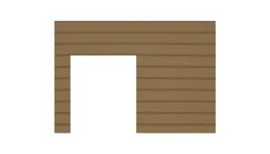 Offset Pine Plank Doorway