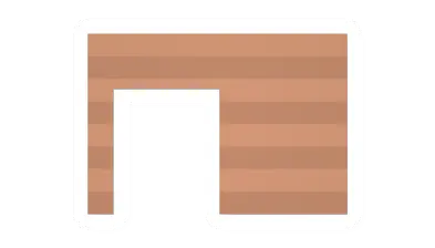 Offset Maple Log Doorway