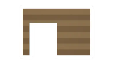 Offset Pine Log Doorway