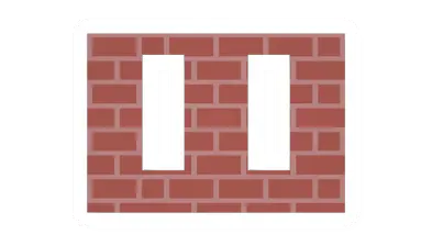 Brick Vertical Double Window
