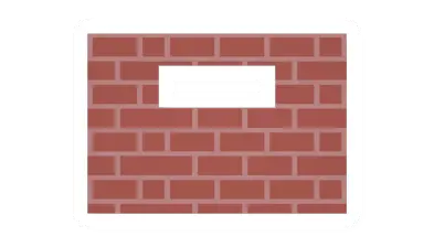 Offset Brick Horizontal Window