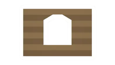 Pine Log Rounded Window