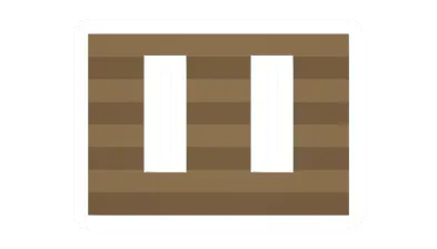 Pine Log Vertical Double Window