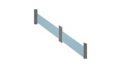 Metal Ramp Railing w/ One Way Glass